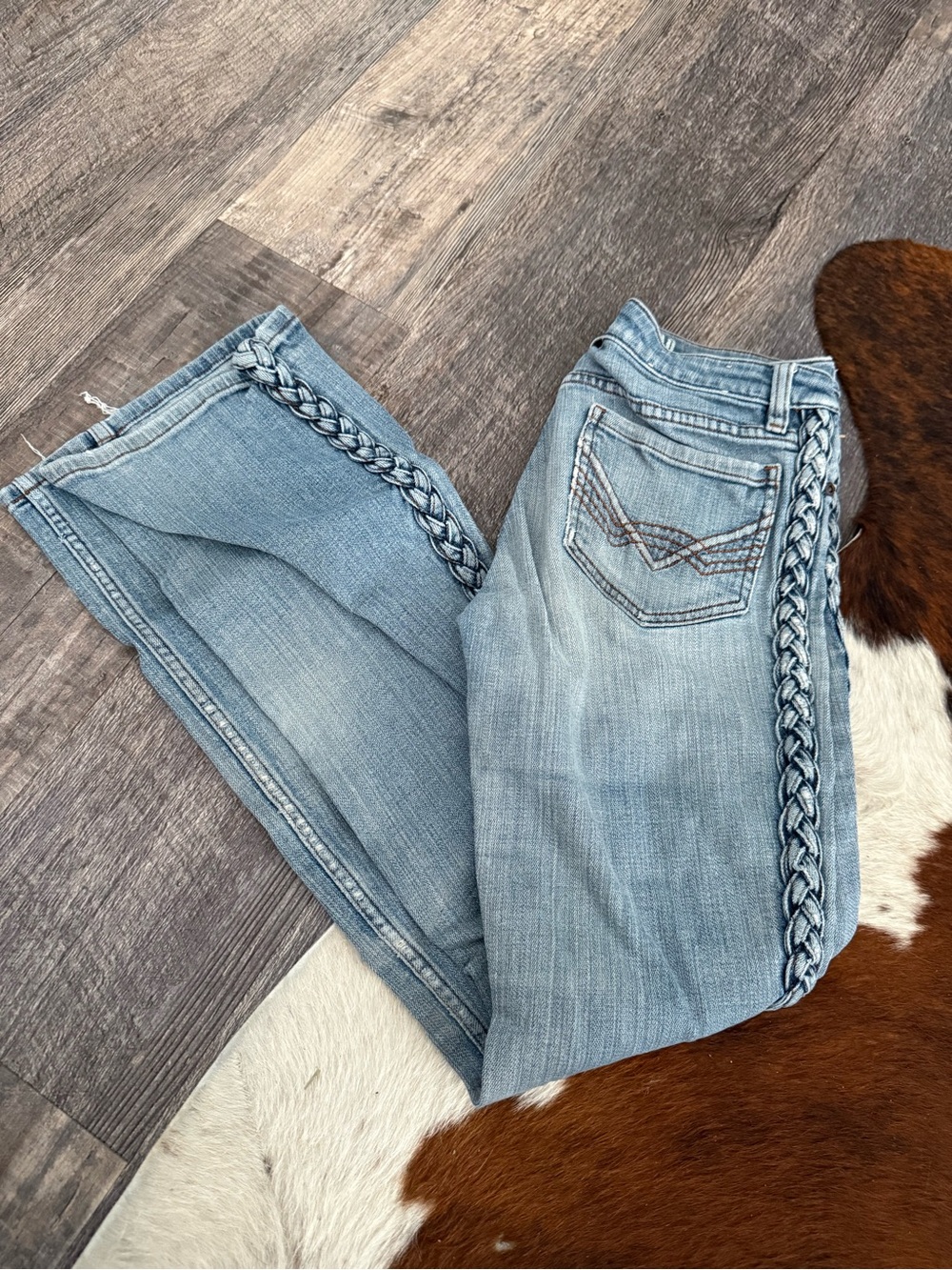 Idyllwind Light Blue Braided Side Seam Bootcut Jeans